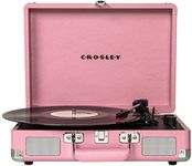 Crosley Cruiser Deluxe Vintage 3-Speed Bluetooth Suitcase Vinyl Record Player Turntable (Blush, CR8005E-BH)