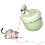 NWK Cat Laser Toy, Rechargeable Cat Laser Pointer with 360°Irregular Rotation and Tumbler Design, Fast & Slow Mode Available, Automatic Cat Toy with Catnip for Indoor Cat (Green)