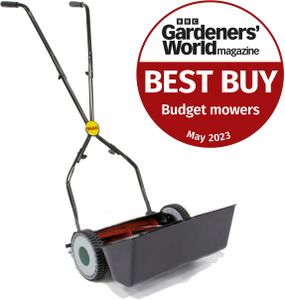 Webb Sidewheel Manual Cylinder Lawnmower, 30cm, 4 Heights, 17L Box