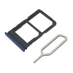 Eonpam Dual SIM Slot for Honor X8 Replacement SIM Card Tray Holder + Sim Pin (Black) (Blue)