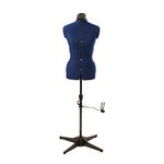 Sewing Online Adjustable Dressmakers Dummy, in Navy Fabric with Hem Marker, Dress Form Size 10 to 16 - Pin, Measure, Fit and Display your Clothes on this Tailors Dummy - 023816-NVY