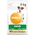 IAMS Complete Dry Dog Food for Adult 1+ Small and Medium Breeds with Chicken 3 kg(Packaging may vary)