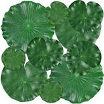 10 Pieces Realistic Lily Pads Leaves for Ponds, Artificial Floating Foam Lotus Leaves, Water Lily Pads Artificial Foliage Pond Decor for Koi Fish Pool Patio Aquarium