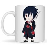 Replix Anime Printed Coffee Mug, White Ceramic Milk Mug Anime Printed, 330 ml for Gifting (Sasuke 1)