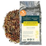 Organic St. John's Wort Flower Herbal Tea, 500g Loose Cut Flowers, Premium Saint John Wort, Hypericum Perforatum, Caffeine-Free, Air & Sun Dried, Vacuum Sealed | DRAGONFLY HERBS