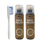 Quick Nubuck and Suede Shoe Polish | Color - Camel | Pack 2 x 125 ML | Nubuck and Suede Renovator