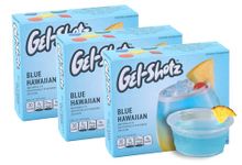 Gel-Shotz Blue Hawaiian (3-Boxes) Jello Mix for Refreshing Jello Shots! Tropical Delight in Every Gelatin Powder Packet - Party-Ready Mixology Magic - Low-Calorie, Versatile, Just Add Water