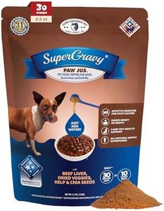 SuperGravy PAW jus - Natural Dog Food Gravy Topper - Hydration Broth Food Mix - Human Grade – Kibble Seasoning for Picky Eaters – Gluten Free & Grain Free, 30 Scoop, 01046