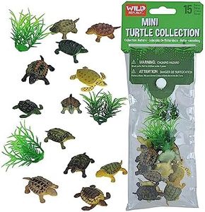 Wild Republic Polybag Mini Turtle, Toy Figurines, Gifts for Kids, Party Supplies, Sensory Play, Kids Toys, 15 Piece Set