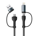 6.6FT USB C to Lightning Cable Adapter, USB C to USB C Adapter 60W PD[Fast Charging & Data Sync]4 in 1 Multi Charging Cable for iPhone15 14 13 12,MacBook Pro iPad Mini 6/Pro,Samsung Galaxy S22 S21 S20