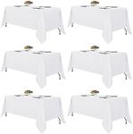 Fitable White Tablecloths for Recta