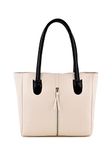 MARK & KEITH Women Casual Hobo Shoulder Tote Bag with Zip Closure For Women_White