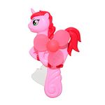 Kid's Portable Hand Driven Unicorn Toy Fan Without Battery (Multicolor) Pack of 1