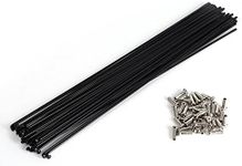 36Pcs Bike Spokes, Steel Mountain Bike Twisted Spokes 259/261mm 5 Colors(Black 259mm)