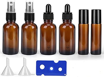 20ML Amber Glass Spray Bottles 20ML Glass Eye Dropper Bottles 10ML Glass Roller Bottles for Essential Oils Empty Refillable Liquid Cosmetic Bottle Container