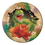 Creative Converting 415012 Dinosaur Dessert Plates, Multicolor, 7in, 8Ct