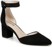 LifeStride Womens Admire Block Heel Ankle Strap Pump Black 9 M