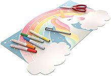 Uncommon Desks Kid's Desk Mat - for Schoolwork Arts & Crafts - Fun Computer & Mouse Pad Blotter - Washable Table Cover - Student School Organizer - Cute Office, Home, School Supplies - Unicorn Design