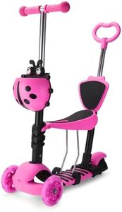 Banana Bike & LAVA Sport 3 Wheeled Mini Riding Scooter for Kids - Light Up Wheels - Height Adjustable and Removable Seat for Toddlers, Girl Scooters Age 5-8