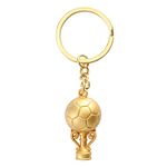 TRIXES Gold Football Keyring World Cup Trophy Souvenir – Party Bag Filler – Perfect for Kids, Men & Football Fans – Key Chain Trinket Pendant- Great Gift for Football Fans