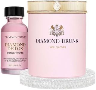 Diamond Drunk The Starter Collection - Non-Toxic, Fine Jewelry Cleaning Kit for Diamond, Gold, & Platinum Rings & More - 2 Months Supply of Safe, Sustainable Cleaner to Restore Shine - Petal Pink