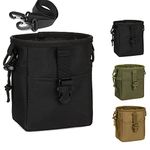 RRLOM Slingshot Ammo Drawstring Magazine Pouch, Tactical Molle Slingshot Balls Bag, Drawstring Waist Bag Utility Pouch Folding Dump Bag