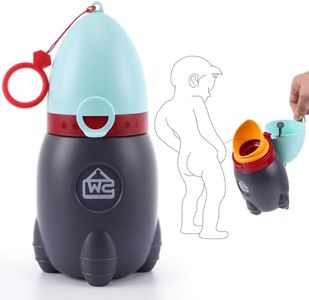 DIJIAMEIYA Travel Urinal for Kids,Rocket Toys Portable Emergency Urinal for Toddler,Light and Easy to Carry,Suitable for Car,Travel,Camping and Children's Urinal Potty Training(Quiet Blue)