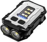 Led Headlight Rechargeable, Portable Hat Clip Headlight with Dual Light Sources, Type-C Lighting Super Bright Headlamp, Hands-Free Clip-On Hat Light for Fishing Running Camping Riding Outdoor Black W