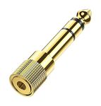 Headphone Jack Adapter 6.35mm 1/4Inch Male to 3.5mm 1/8 Inch Female Jack Headphone Audio Stereo Jack Plug Adaptor Converter