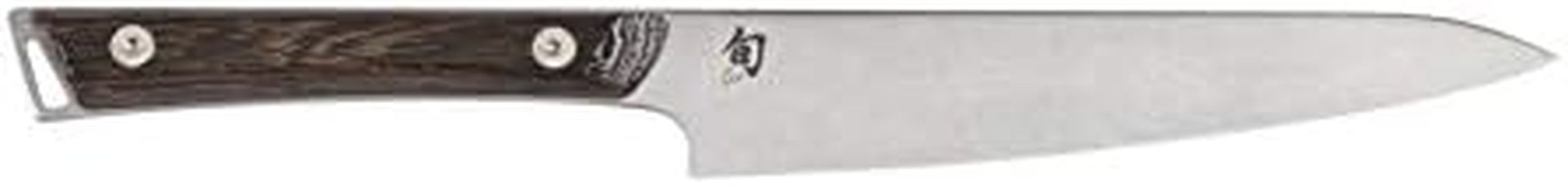 Shun Cutlery Kanso Utility Knife 6", Narrow, Straight-Bladed Kitchen Knife Perfect for Precise Cuts, Ideal for Preparing Sandwiches or Trimming Small Vegetables, Handcrafted Japanese Knife,Silver