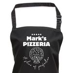 Pomchick Personalised Men Apron Pizzeria Pizza Kitchen Cooking Grilling Chef Man 78x67CM Premium Quality Adjustable Neck Strap Gift for Him Dad Daddy Father Uncle Grandad Son Christmas Father’s Day