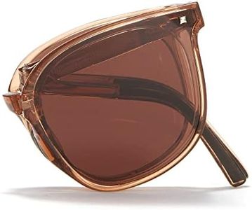 Cyxus Polarized Sunglasses Foldable Easy Carry Eyewear for Men and Women (Brown-Womens Sunglasses)