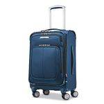 Samsonite Solyte DLX Softside Expandable Luggage with Spinner Wheels, Mediterranean Blue, Checked-Medium 25-Inch, Solyte DLX Softside Expandable Luggage with Spinner Wheels