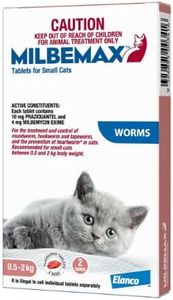 Milbemax Allwormer Tablets for Small Cats 0.5 to 2 Kg 2 Tablet