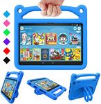 Riaour Kids Case for All-New Fire 8 inch Tablet (Both for 12th/10th Generation, 2024/2022/2020 Release), Lightweight Kid-Proof Case with Handle Stand, Not for iPad/Lenovo/Samsung 8" Tablet, Blue