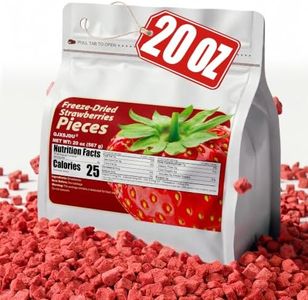 20oz Freeze Dried Strawberries Pieces, No Sugar & Additives Dry Fruit Snack
