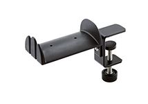 K&M Stands 16090-000-55 Headphone Holder/Clamp-On for Flat Surface, Black