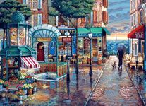 Cobble Hill 1000 Piece Puzzle - Rainy Day Stroll - Sample Poster Included