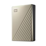 WD Western Digital 2TB My Passport Ultra Portable Hard Disk Metal Drive, USB-C & USB 3.1 with Automatic Backup,Password Protection, Compatible with Windows&Mac, External HDD-Gold