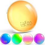 Sunrise Alarm Clock Wake Up Light for Kids, Heavy Sleepers, Adults, Teens, Alarm Clocks with Sunrise Simulation, Sound Machine, Night Light, FM Radio for Bedroom, Xmas Gifts for Teenage Girls Boys