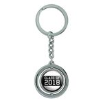 Graphics and More Class of 2018 Graduation Spinning Round Metal Key Chain Keychain Ring