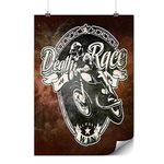 Wellcoda Racing Motorbike Poster Motorcycle A0 (119cm x 84cm) GLOSSY Heavy Weight Paper, Easy to Hang, Ideal for Framing Art