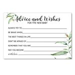 50 Pack Advice and Wishes Cards for Baby, Wishes for Baby Cards, Baby Shower Advice and Wishes Cards, Baby Shower Game, 4x6 Inch