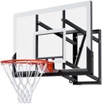 G GX9 Wall Mounted Basketball Hoop, Wall Mount Basketball Hoop Outdoor with 48 Inch PC Backboard, 7.5-10FT Adjustable Basketball Goal with Breakaway Rim, Steel Reinforced Bracket for Outdoor/Indoor