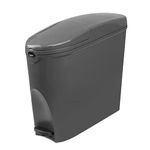 Sanitary Bin 20 litre Feminine Hygiene Sani Waste Bins Female Toilet Disposal | Grey ABS Plastic