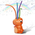 CreamKids Outdoor Water Spray Sprinkler for Kids and Toddlers,Summer Outdoor Toys Backyard Games with 4 Wiggle Tubes,Attaches to Garden Hose Splashing Fun Toys for 3 4 5 6 7 8 Year Old Boys Girls Gift