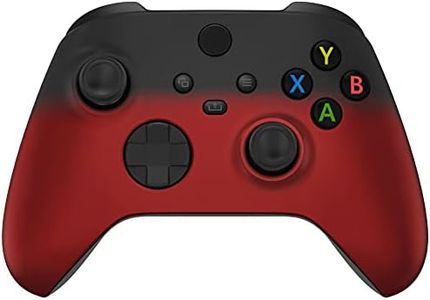 eXtremeRate Replacement Shell for Xbox Series X & S Controller - Personalized Upgrade - Shadow Red Soft Touch Grip Custom Cover Case Faceplate for Xbox Core Controller