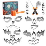 HAUSHOF 23 Pieces Pumpkin Carving Tools, Stainless Steel Pumpkin Carving Stencils Pumpkin Carving Kit for Kids Adults