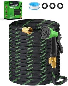 BIGITTA 150ft Garden Hose, Non-Expandable Water Hose with 8 Function Spray Nozzle, Lightweight, Knik-Free, Burst-Resistant, Durable & Flexible 3/4" Garden Hose for Lawn, House Cleaning, Car Washing