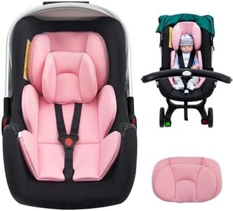 Kaseeous Infant Car Seat Insert with Extra Headrest for Preemie to Newborn, Thickened Baby Car Seat Head Support for Girls Boys, Adjustable Baby Car Seat Cushion with Filled Natural Spong
